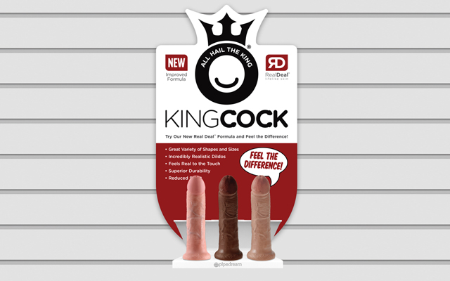 Pipedream offers retailers free King Cock in-store marketing support package Pipedream offers retailers free King Cock in-store marketing support package