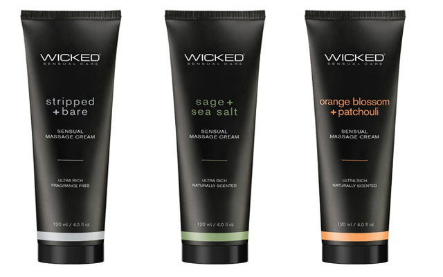 New Massage Creams from Wicked Sensual Care designed to relax and soothe New Massage Creams from Wicked Sensual Care designed to relax and soothe
