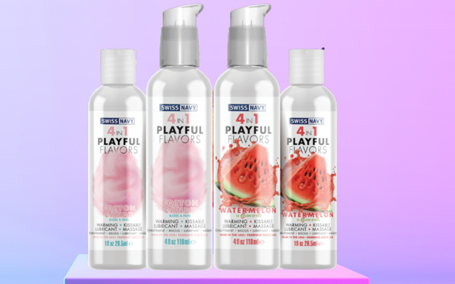 Swiss Navy introduces cotton candy and watermelon to 4 in 1 Playful Flavors collection